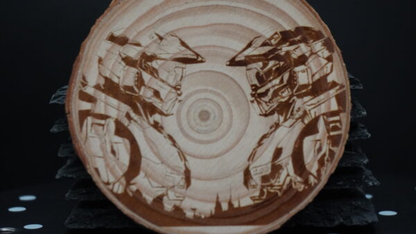 Raw Wood Edged Coaster/ Photo display