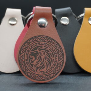 Leather Teardrop Keychain Light