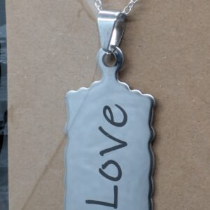 Stamp Pendant and Chain