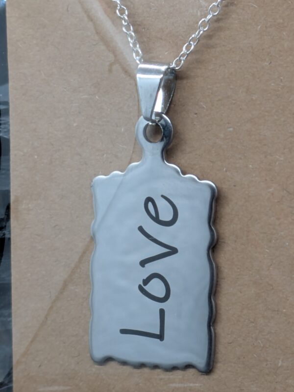 Stamp Pendant and Chain