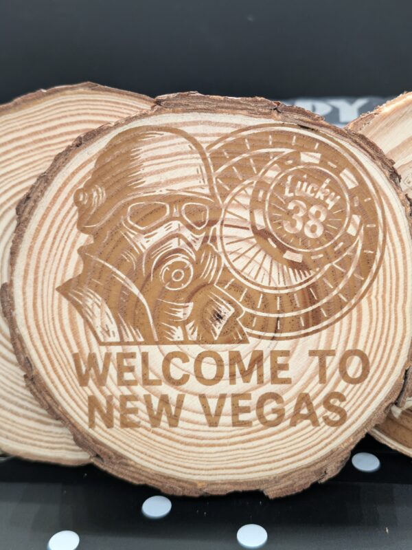 Raw Wood Edged Coaster/ Photo display - Image 2